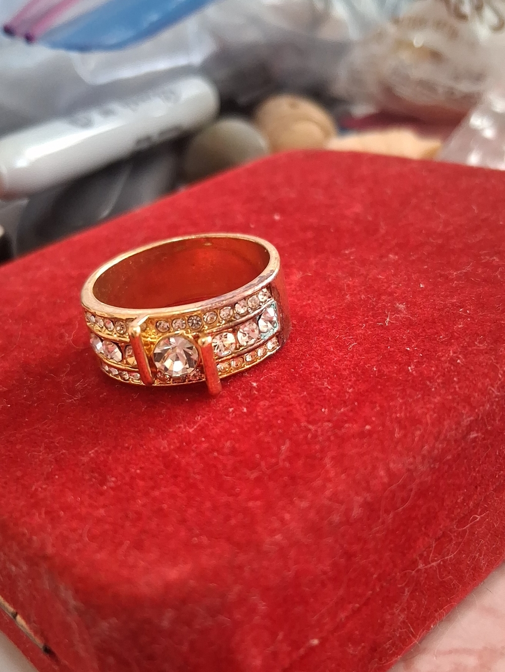 Source Unknown Gold Crystal-Accent Women’s Ring